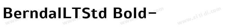 BerndalLTStd Bold字体转换